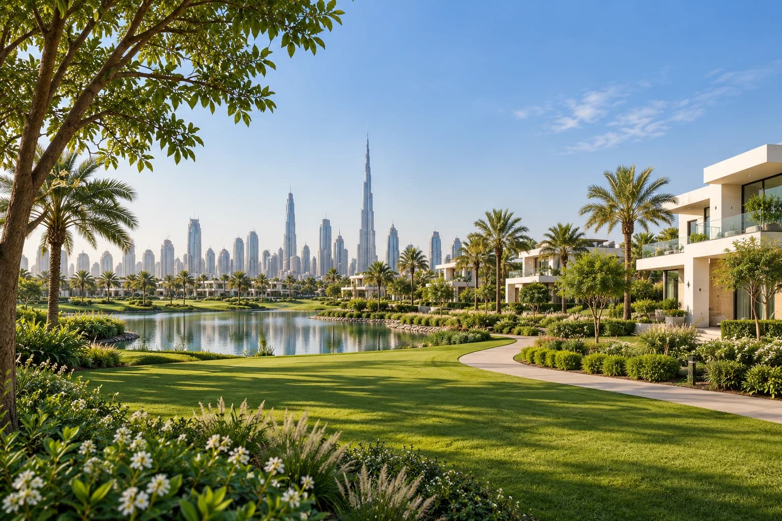 Illustrative landscaped residential district