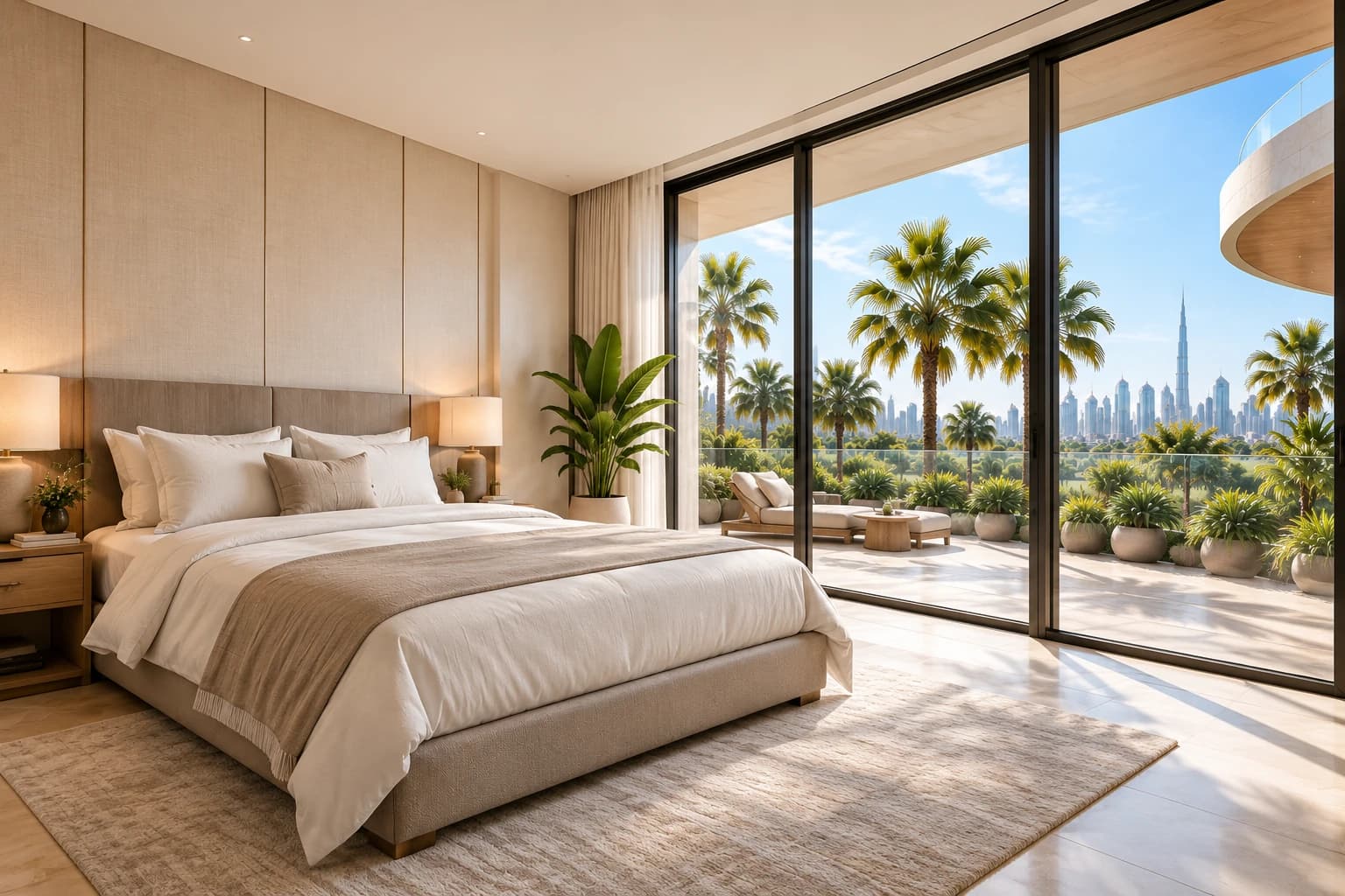 Main bedroom and upper terrace